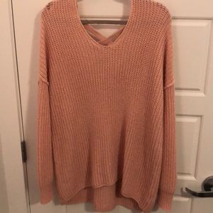 Oversized pink sweater